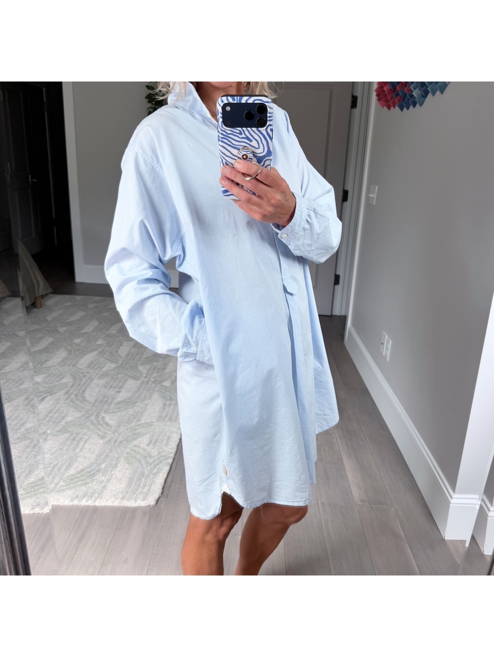 Maison Scotch Light Blue Shirt Dress Size L